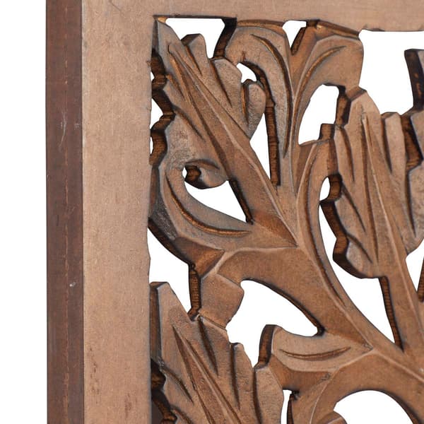 9th & Pike® Black Traditional Floral Wood Wall Decor