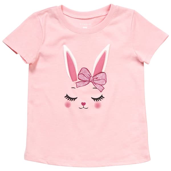 Girls (4-6x) BTween(R) Short Sleeve Bunny Graphic Tee - image 