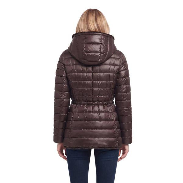Womens Jessica Simpson Faux Fur Lined Anorak Puffer Jacket