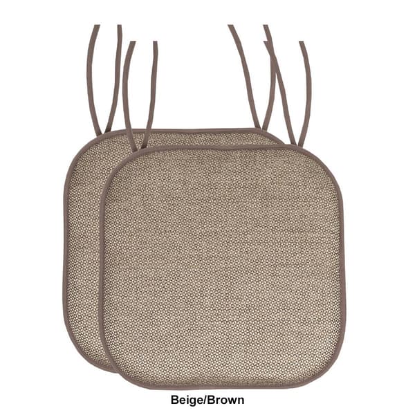 Sweet Home Collection Cameron No Slip Back Chair Pad w/ Ties