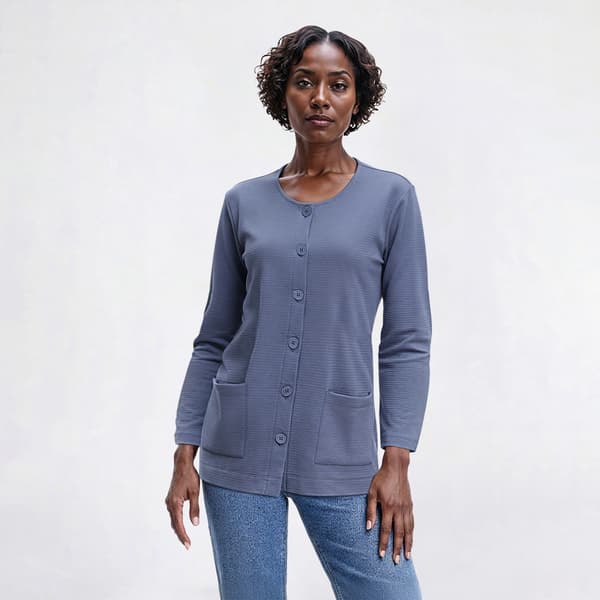 Petite Hasting & Smith Long Sleeve Button Front Cardigan - image 