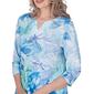 Womens Alfred Dunner Summer Breeze Watercolor Floral Blouse - image 2