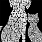 Womens LA Pop Art Dogs And Cats Word Art Crew Neck Sweatshirt - image 3