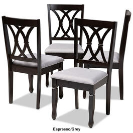 Baxton Studio Reneau Wood Dining Chairs - Set of 4