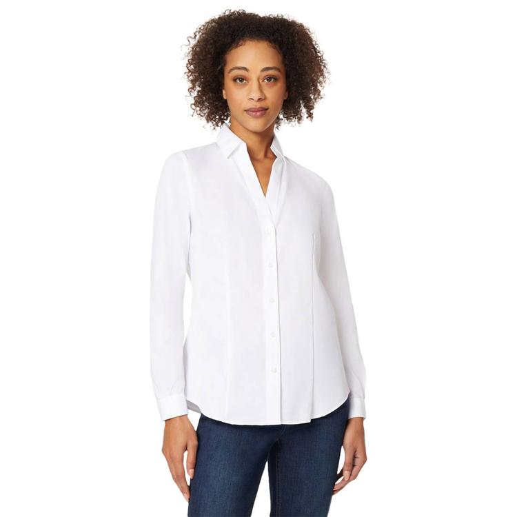 Petite Jones New York Long Sleeve Easy Care Button Down