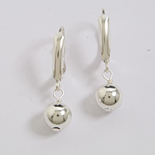 Designs by FMC Sterling Silver 8MM Bead Drop Leverback...