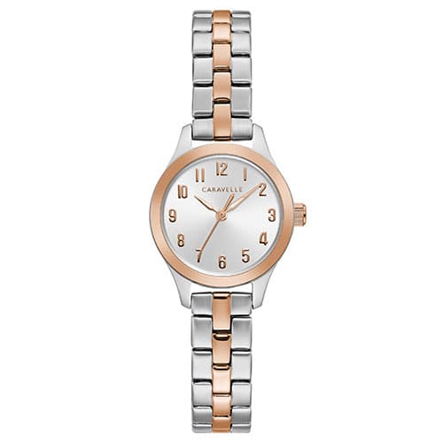 Womens Caravelle Rose Gold-Tone Accented Watch - 45L175