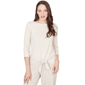 Womens Emaline Key Items 3/4 Sleeve Boat Neck Textured Knit Tie - image 1