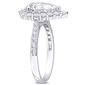 Sterling Silver 2 3/4ctw. White Moissanite Pear Halo Ring - image 3