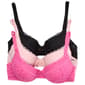 Juniors Juicy Couture 3pk Lace Push Up Bra w/ Logo JC6202-3PKF - image 1