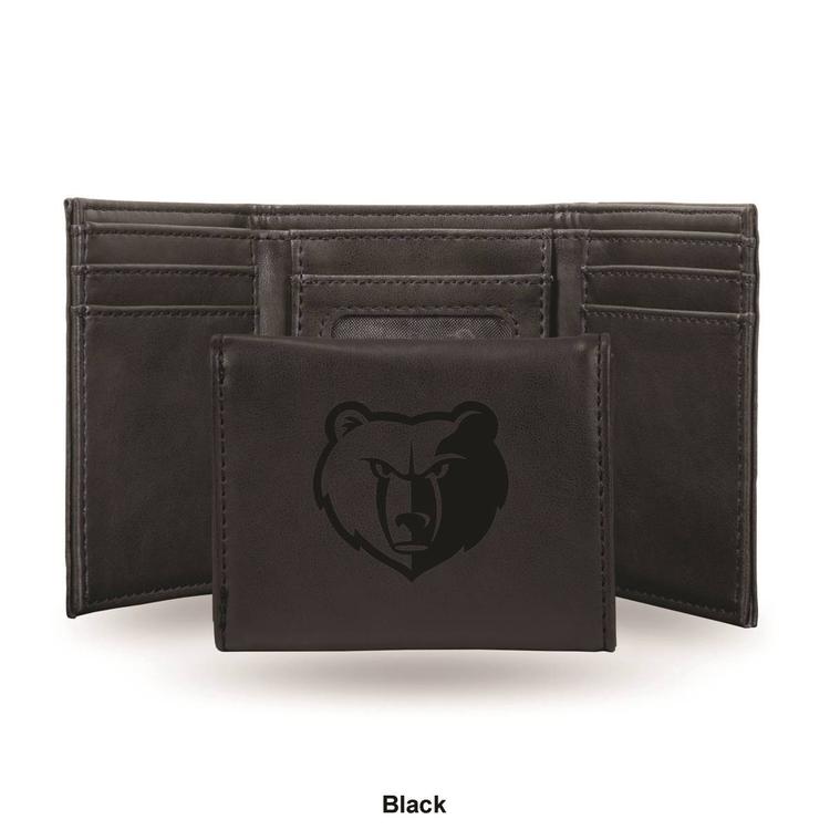 Mens NBA Memphis Grizzlies Faux Leather Trifold Wallet