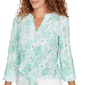 Womens Hearts of Palm All Sun and Games Tie Front Floral Blouse - image 5
