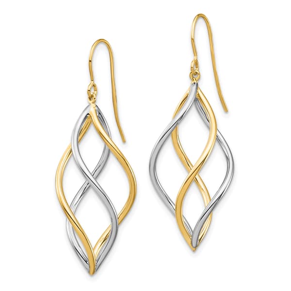 Gold Classics™ 14kt. Two-Tone Polished Dangle Earrings