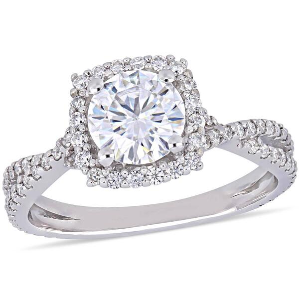 Diamond Classics&#40;tm&#41; 10kt. Round & Halo Set Engagement Ring - image 