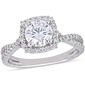 Diamond Classics&#40;tm&#41; 10kt. Round & Halo Set Engagement Ring - image 1