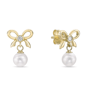 Brilliant Grown Lab-Grown Diamond Bow Accent Earrings - image 4
