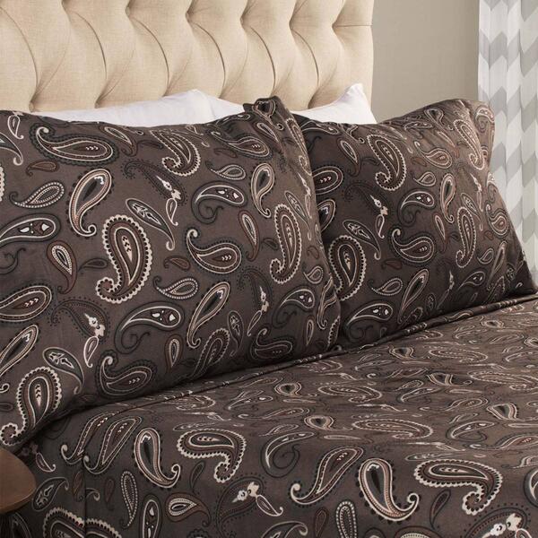 Superior 2pc. Cotton Flannel Paisley Pillowcase Set - image 