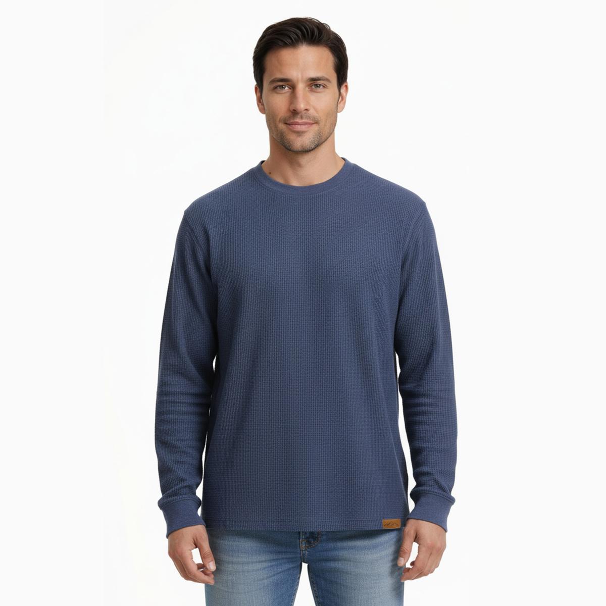 Mens Mountain Ridge Heavyweight Thermal Long Sleeve Crew Tee