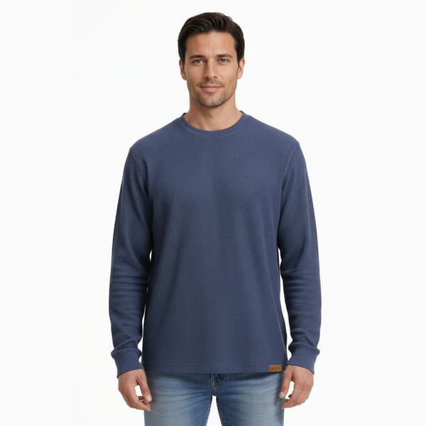 Mens Mountain Ridge Heavyweight Thermal Long Sleeve Crew Tee - image 