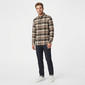 Mens Chaps Double Brush Stretch Flannel Shirt - Sand - image 3