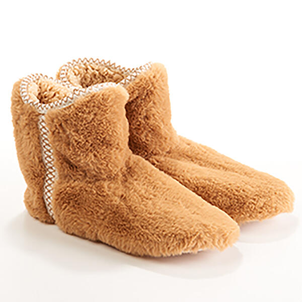 Womens Fuzzy Babba Furrie Cabin Bootie Slippers - image 