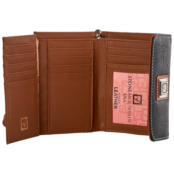 Womens Stone Mountain Nancy Leather Trifold Wallet