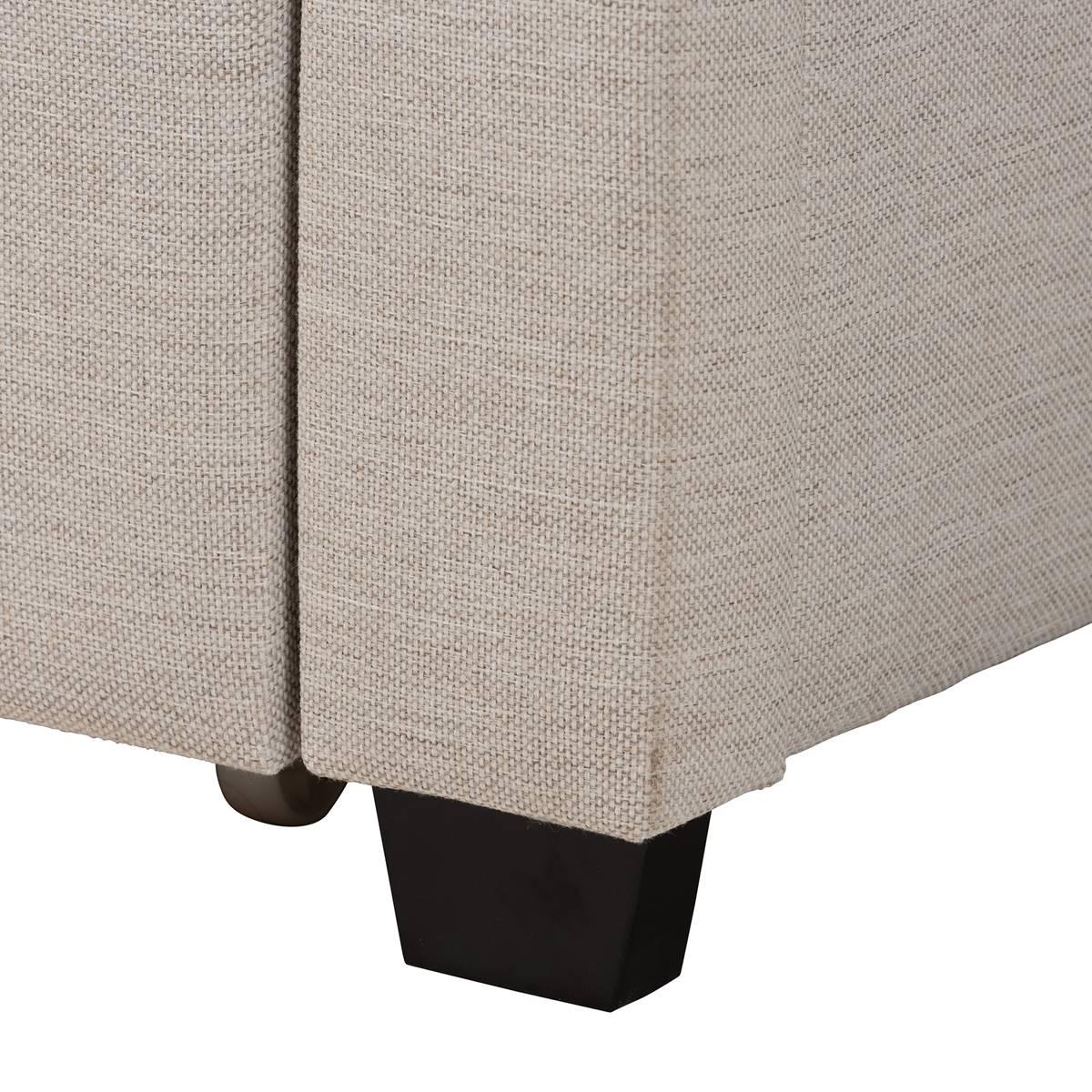 Baxton Studio Coronado Beige 3-Drawer Storage Platform Bed