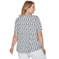 Plus Size Emaline Key Items Short Sleeve Abstract V Neck Blouse - image 2