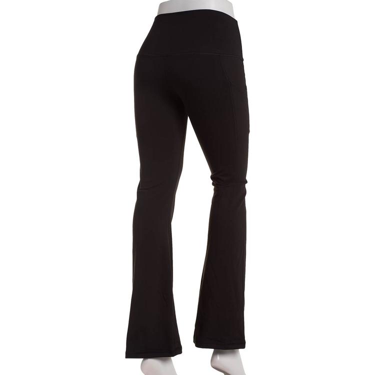 Juniors Love Tree Wide Waistband Flare Leggings with Pockets