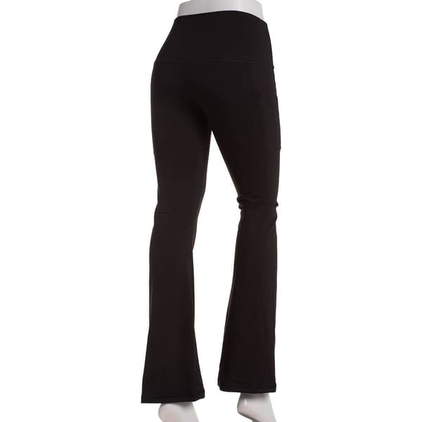 Juniors Love Tree Wide Waistband Flare Leggings with Pockets
