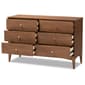 Baxton Studio Landis Modern Ash Walnut Wood 6-Drawer Dresser - image 2