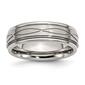 Mens Gentlemen's Classics&#40;tm&#41; Wedding Band with Criss Cross Detail - image 1