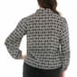 Womens Zac & Rachel Long Sleeve Geo Heart Button Front Blouse - image 2