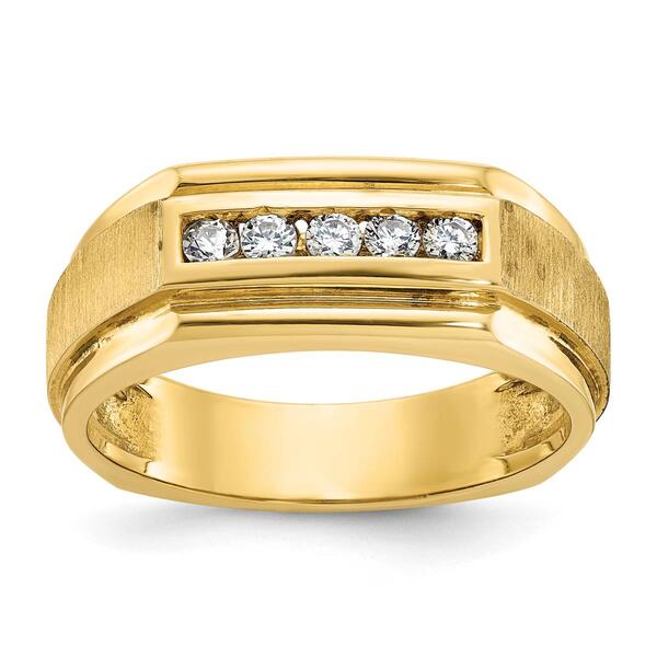 Mens Gentlemens Classics&#40;tm&#41; 14kt. Gold 1/4ct. Diamond Ring - image 