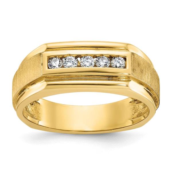 Mens Gentlemens Classics(tm) 14kt. Gold 1/4ct. Diamond Ring - image 