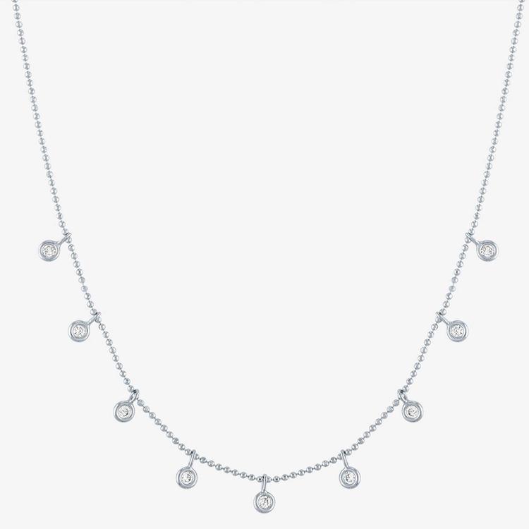 Nova Star(R) Lab Grown Diamond Dangle Bezel Necklace