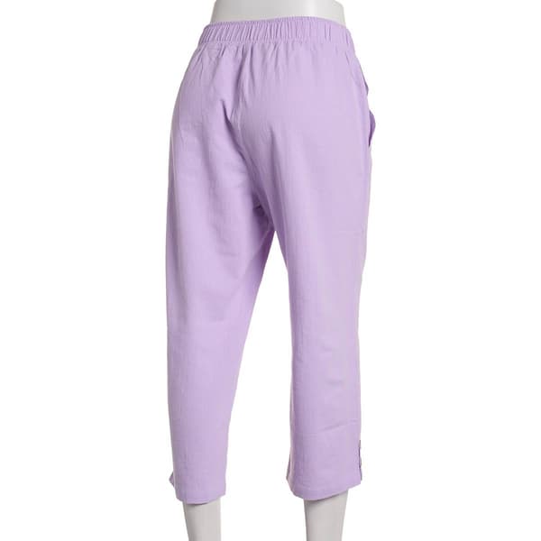 Petite Emily Daniels Cotton Sheeting Solid Capri Pants
