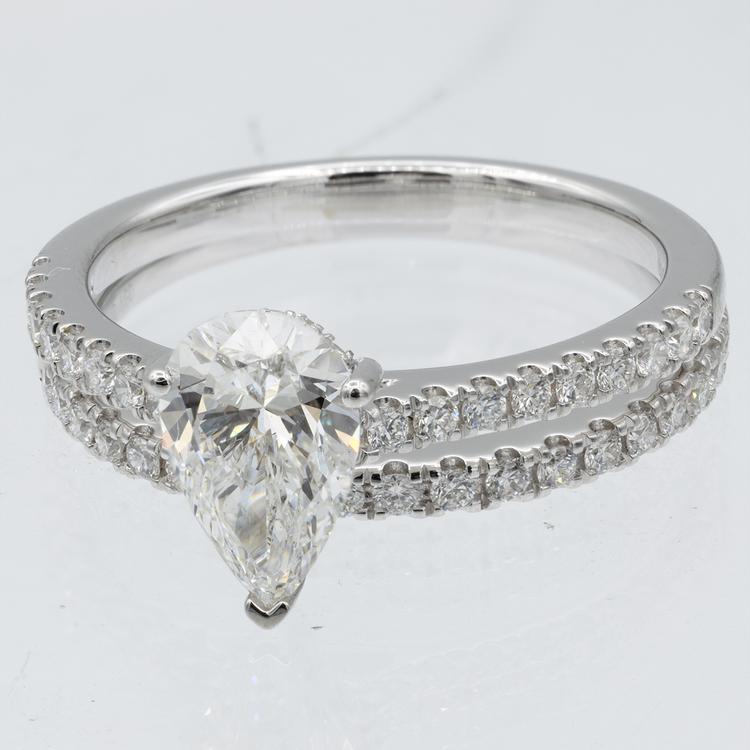 Nova Star(R) 14kt. White Gold 1 1/2ctw. Lab Grown Diamond Pear Ring