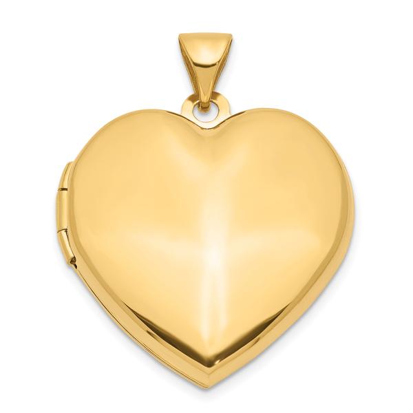 Gold Classics(tm) 14kt. Gold Plain Heart Family Locket - image 