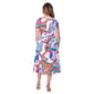 Womens 24/7 Comfort Apparel Floral Fit & Flare Midi Dress - image 3