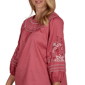 Petite Ruby Rd. Game of Luxe Embroidered Sleeve Voile Blouse - image 5