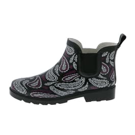 Womens Laila Rowe Jodphur Paisley Ankle Rain Boots