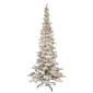 Puleo International 6.5ft. Pre-Lit Flocked Pine Christmas Tree - image 1