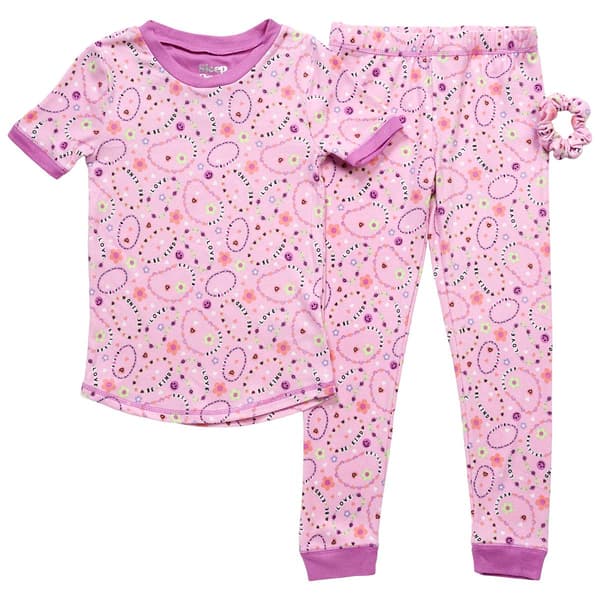 Girls &#40;7-14&#41; Sleep On It&#40;R&#41; 2pc. Friendship Bracelet Pajama Set - image 
