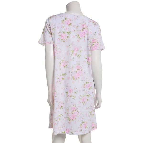 Plus Size Carole Hochman Short Sleeve Floral Nightgown
