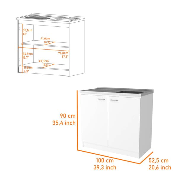 FM FURNITURE Oklahoma Utility Sink & Cabinet
