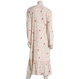 Plus Size White Orchid Velour Snow Cardinal Ballet Nightgown