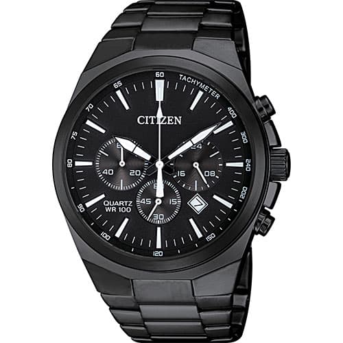 Mens Citizen® Quartz Chronograph Black Watch - AN8175-55E