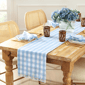 Threadmade Knotted Gingham Table Runner &amp; Napkins - Set of 4 - image 3