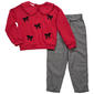 Girls (4-6x) Kids Headquarters® 2pc. Bow Top & Gingham Pants - image 2